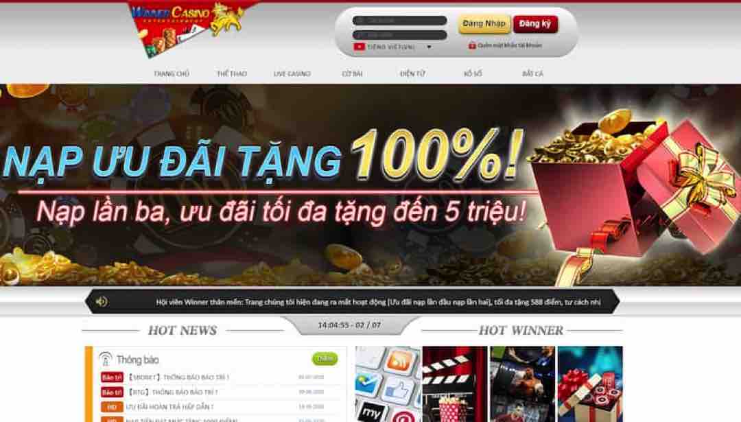 Winner mang đến nhiều ưu đãi hấp dẫn cho tay cược